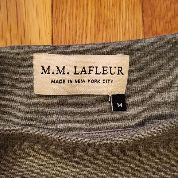 MM Lafleur (Early) Elegant Structured Grey Boatneck Top, RARE Early Item! Sz M - Picture 3 of 9